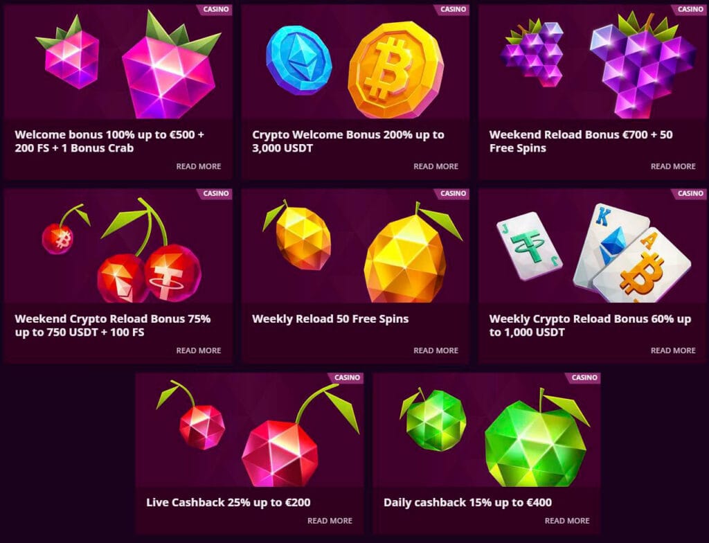 Casino bonuses malina casino
