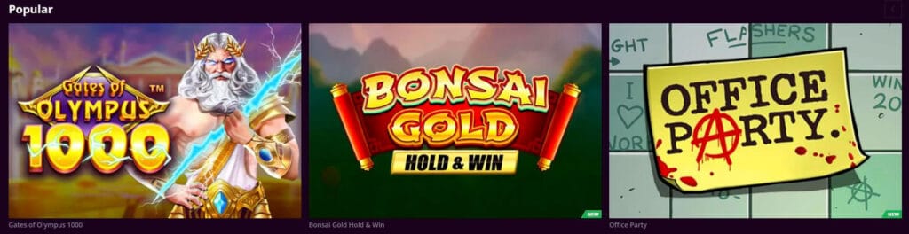 popular games malina casino